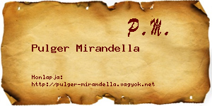 Pulger Mirandella névjegykártya